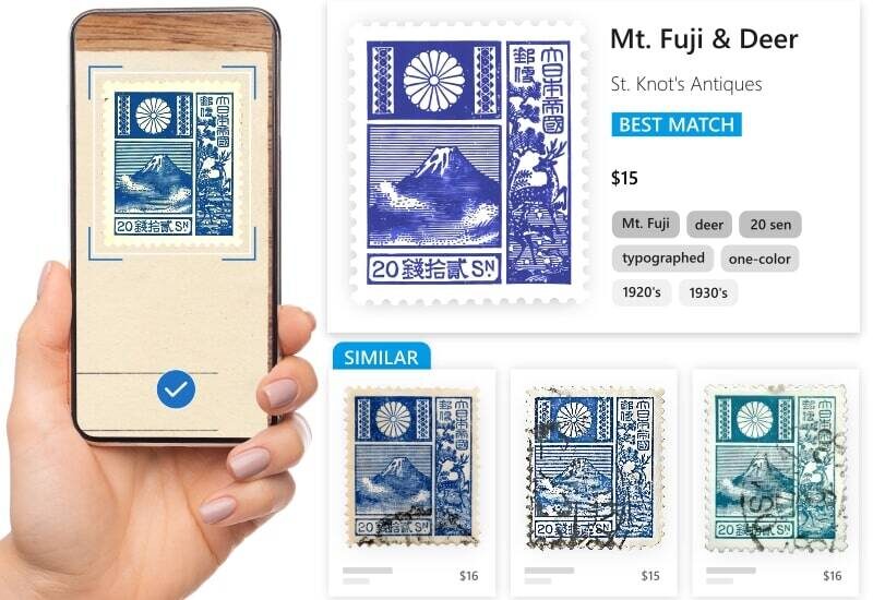Visual AI for collectibles by Ximilar: visual and similarity search of collectible stamps.