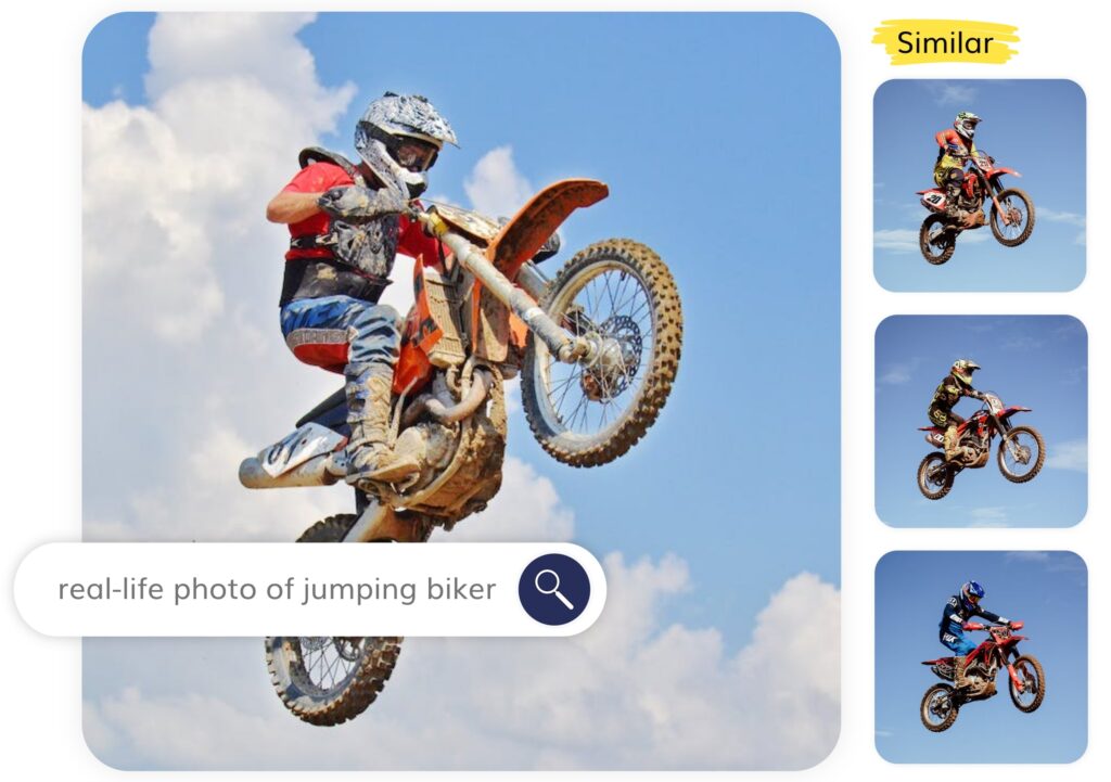 Text-to-image search by Ximilar is powered by a deep learning model, able to interpret text and find the most relevant images in your collection.