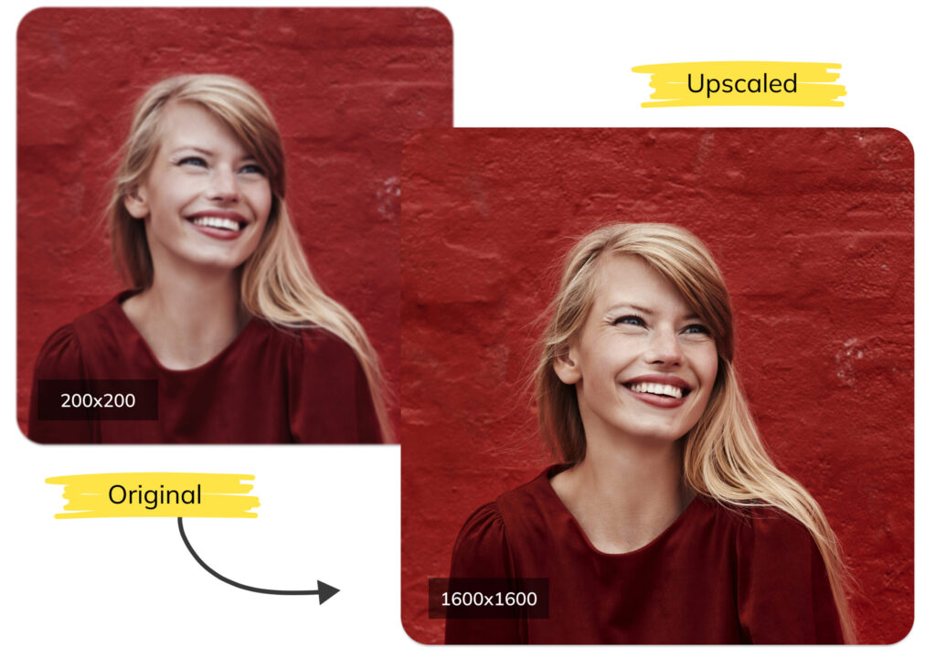 Super-resolution image upscaler by Ximilar can enhance the photos up to 8x times without losing the details.